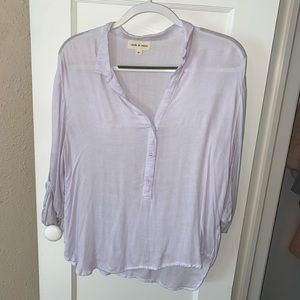 Lilac button down from Anthropologie
